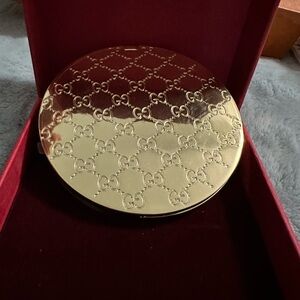 Gold Logo Embossed Compact GWP Mirror